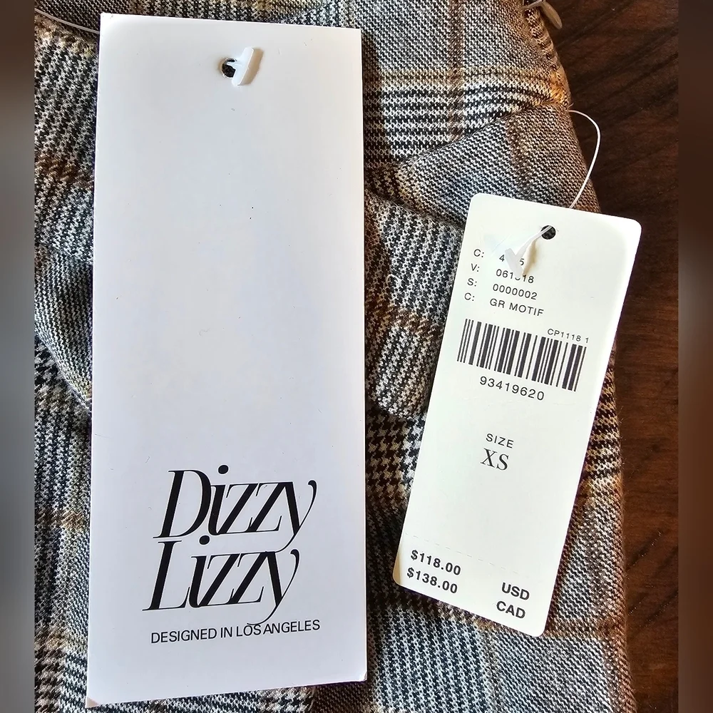 Dizzy Lizzy x Anthropologie Pleated Wrap Mini Skort, Gray Motif, XS